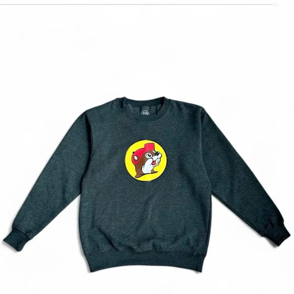 Buc-ees sweatshirt Women's XL Gray Classic Beaver Graphic Whimsical Travel Texas - Picture 7 of 7